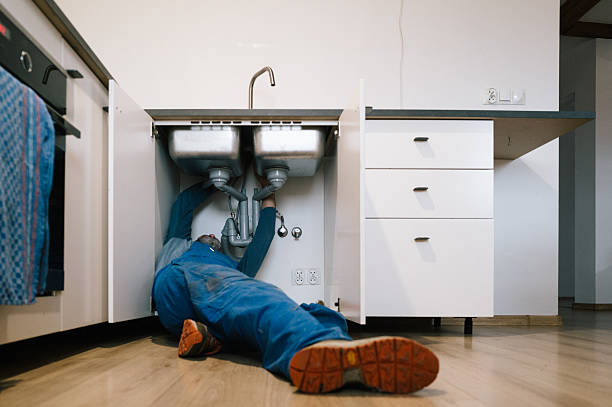 Professional Emergency Plumber technician working in Marsteller, PA